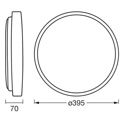 Osram - LED prigušiva plafonska svetiljka ORBIS ALISON LED/24W/230V prečnik 39,5 cm bež