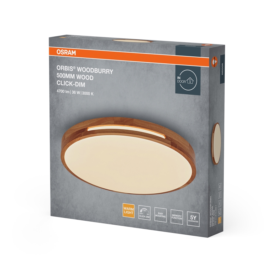 Osram - LED prigušiva plafonska lampa ORBIS WOODBURRY LED/36W/230V prečnik 50 cm