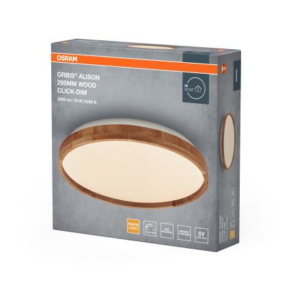 Osram - ORBIS ALISON LED prigušiva stropna svetiljka, 16 W, 230 V, prečnik 29,5 cm, bež