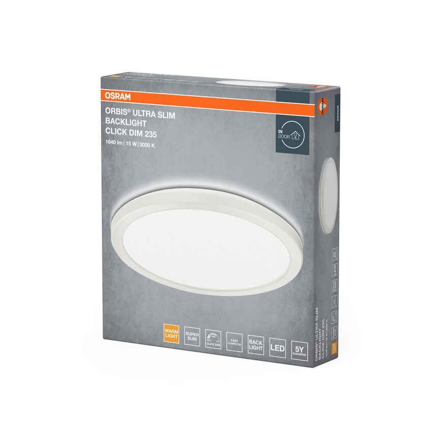 Osram - LED prigušiva plafonska svetiljka ORBIS LED/15W/230V bela