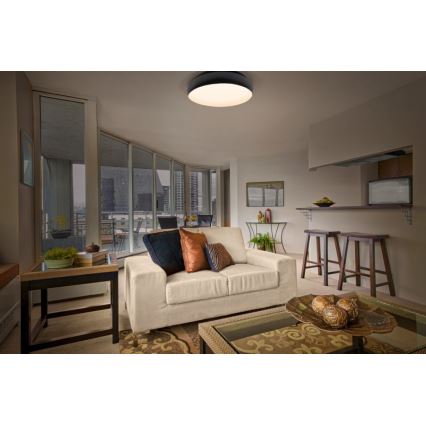Osram - LED prigušiva stropna svetiljka ORBIS LIVIA LED/16W/230V prečnik 30 cm crna/bela