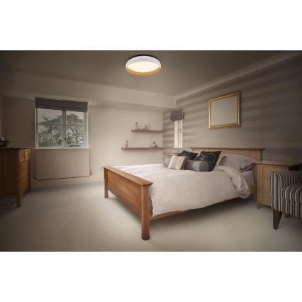 Osram - LED prigušiva stropna svetiljka ORBIS LIVIA LED/24W/230V prečnik 43 cm bela/smeđa