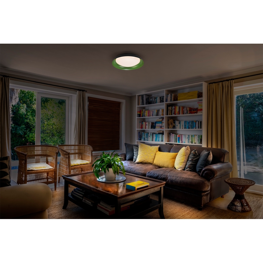 Osram - LED prigušiva plafonska lampa ORBIS PLATE LED/45W/230V, prečnik 48 cm, zelena/crna