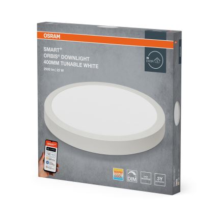 Osram - LED prigušiva plafonska svetiljka SMART+ DOWNLIGHT LED/22W/230V prečnik 40 cm 3000-6500K Wi-Fi