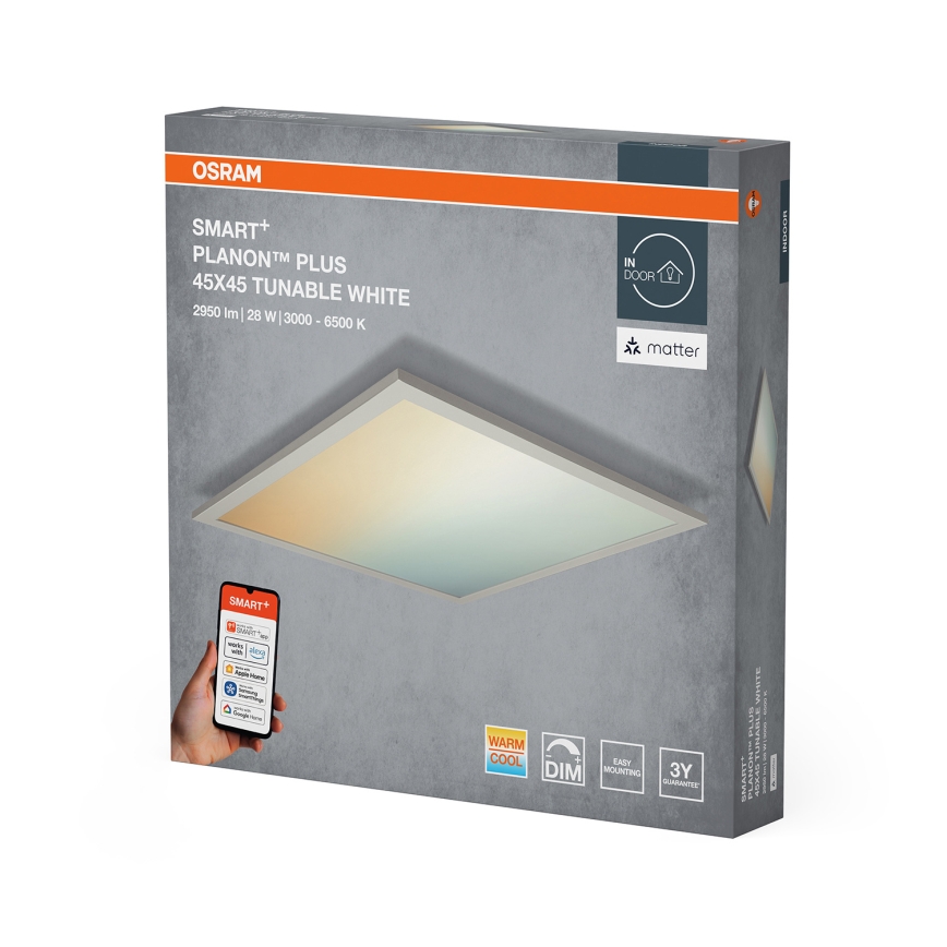 Osram - LED prigušiva plafonsko svetilo SMART+ PLANON LED/28W/230V 45x45 cm 3000-6500K Wi-Fi