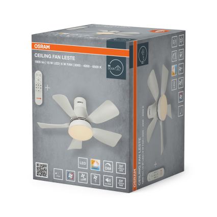 Osram - LED prigušiva plafonski ventilator LESTE LED/15W/230V 3000/4000/6500K + daljinsko upravljanje