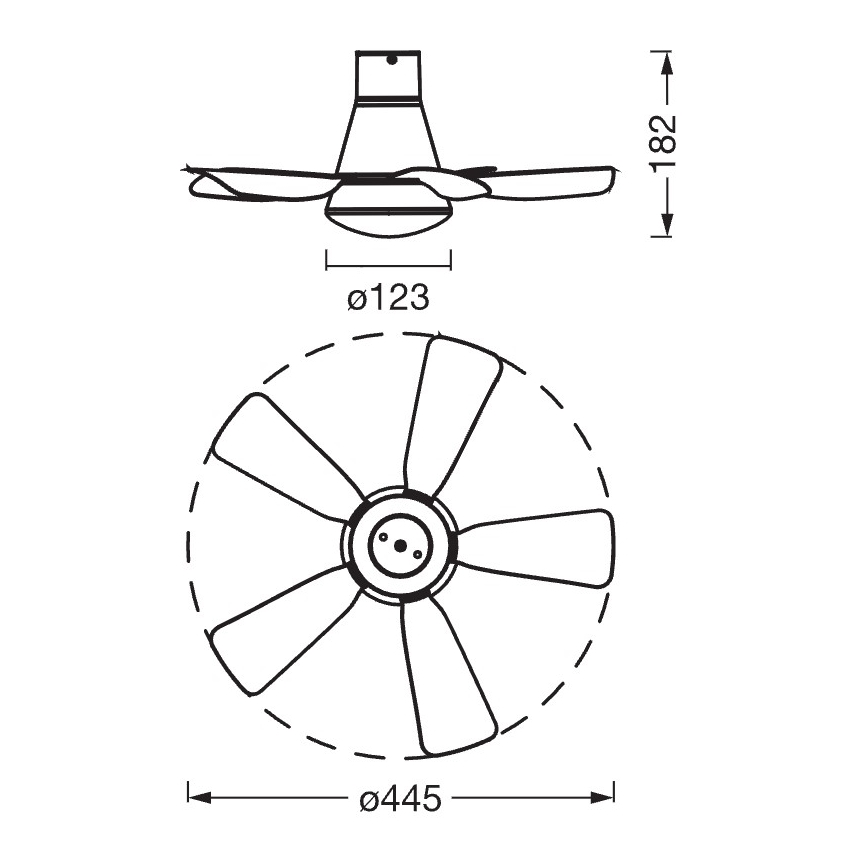 Osram - LED prigušiva plafonski ventilator LESTE LED/15W/230V 3000/4000/6500K + daljinsko upravljanje