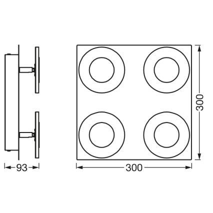 Osram - prigušiva LED plafonska lampa za kupatilo SMART+ WAVE LED/24W/230V 3000-6500K IP44 Wi-Fi