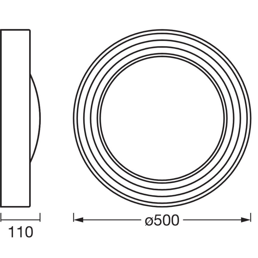 Osram - LED prigušiva stropna svetiljka ORBIS CONCRETE LED/24,5W/230V Ø 50 cm siva/beton
