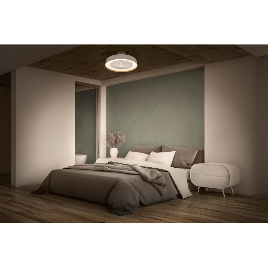 Osram - LED stropna svetiljka sa ventilatorom i prigušivačem LED/49W/230V 2700-6500K bela/zlatna + daljinsko upravljanje