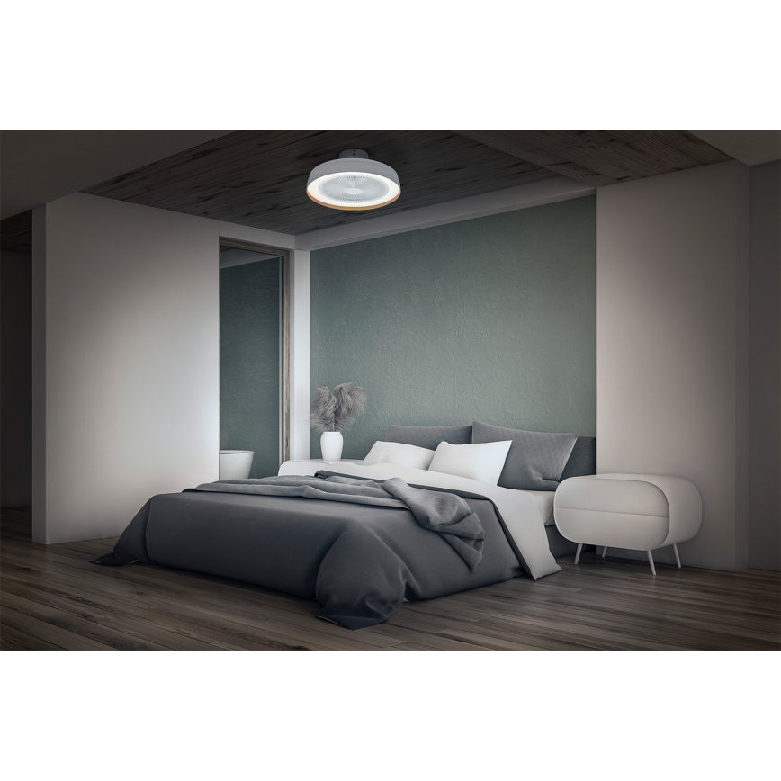 Osram - LED stropna svetiljka sa ventilatorom i prigušivačem LED/49W/230V 2700-6500K bela/zlatna + daljinsko upravljanje