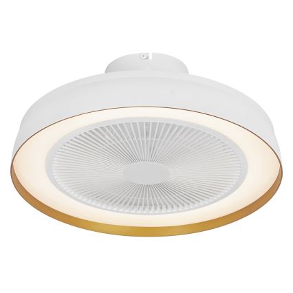 Osram - LED stropna svetiljka sa ventilatorom i prigušivačem LED/49W/230V 2700-6500K bela/zlatna + daljinsko upravljanje