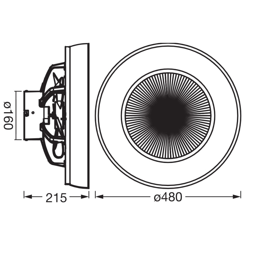 Osram - LED stropna svetiljka sa ventilatorom i prigušivačem LED/49W/230V 2700-6500K bela/zlatna + daljinsko upravljanje