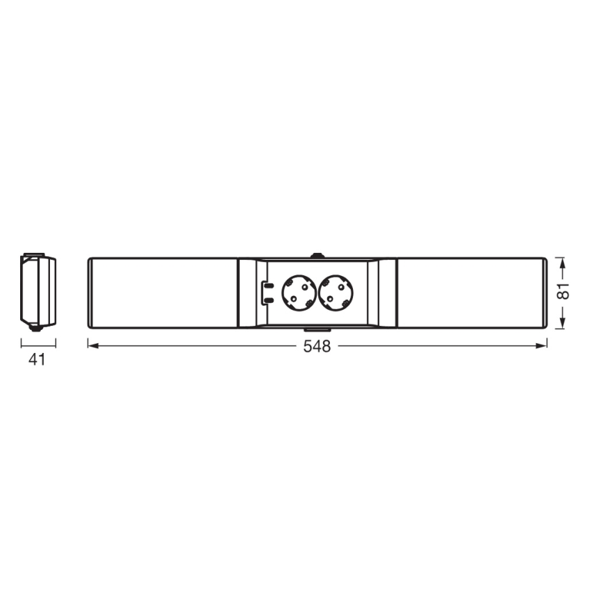 Osram - LED prigušiva svetiljka za montažu ispod ormarića sa utičnicama UNDERCABINET LED/10W/230V 3000K 54,8 cm bela
