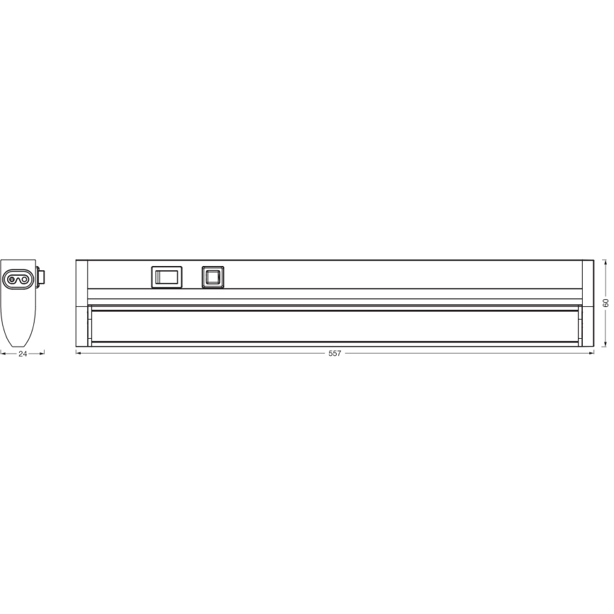 Osram - LED prigušiva podkuhinjska svetiljka LINEAR TURN LED/10W/230V 3000/4000/6500K 55 cm bela