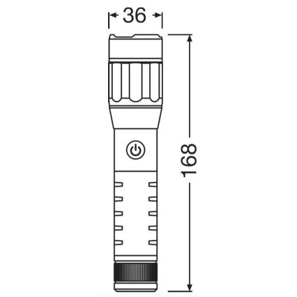 Osram - LED prigušiva punjiva baterijska lampa LEDINSPECT PRO TORCH 500 LED/6W/3,7V 2200 mAh IP44