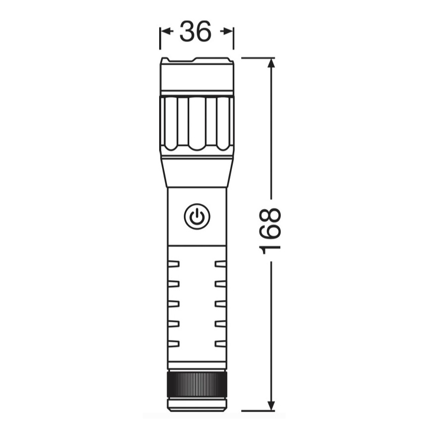 Osram - LED prigušiva punjiva baterijska lampa LEDINSPECT PRO TORCH 500 LED/6W/3,7V 2200 mAh IP44