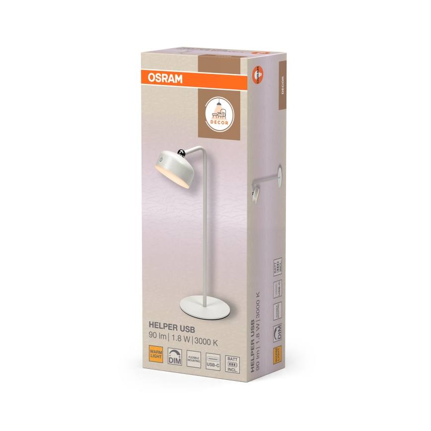 Osram - LED prigušiva punjiva lampa za radni sto 3v1 DECOR HELPER LED/1,8W/5V bela