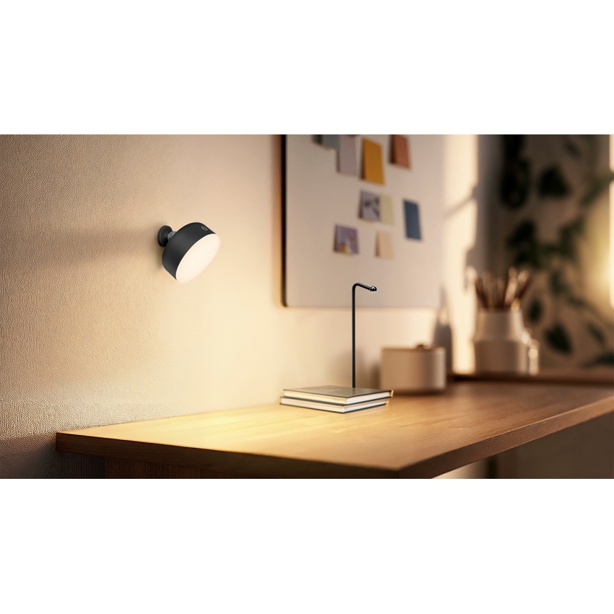 Osram - LED prigušiva punjiva stona lampa 3u1 DECOR HELPER LED/1,8W/5V crna