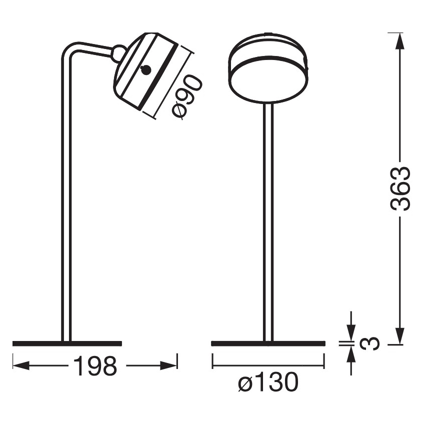 Osram - LED prigušiva punjiva stona lampa 3u1 DECOR HELPER LED/1,8W/5V crna