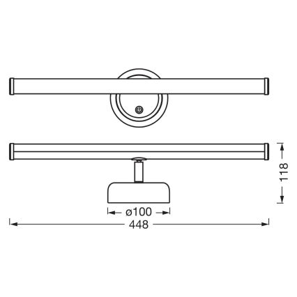 Osram - LED prigušiva punjiva dodirna zidna lampa NIGHTLUX LED/1,8W/5V crna