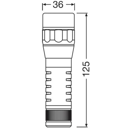 Osram - LED prigušiva baterijska lampa LEDINSPECT TORCH 450 ESSENTIAL LED/6W/3xAAA IP44