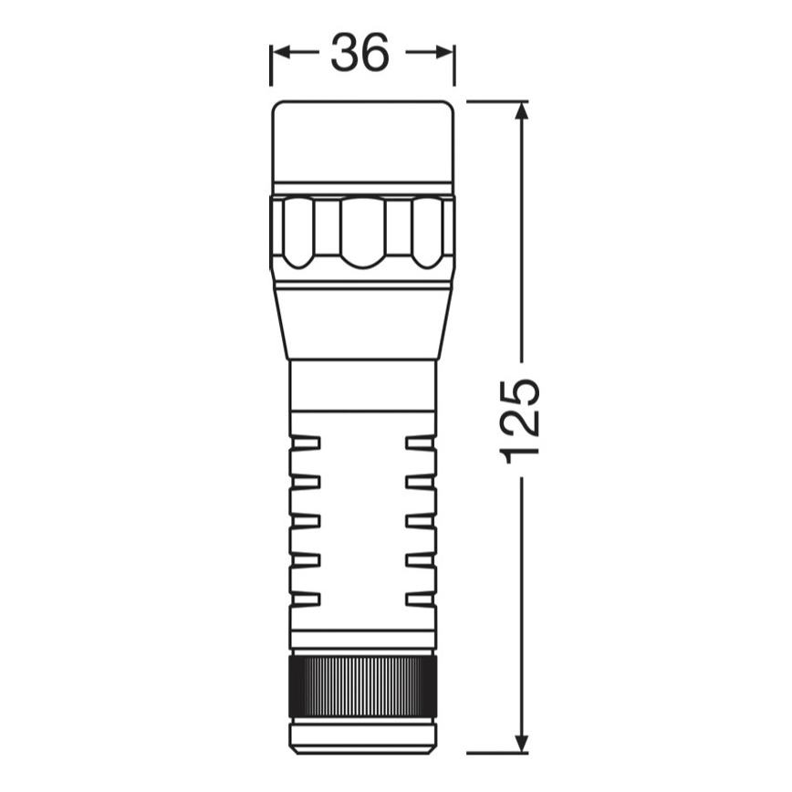 Osram - LED prigušiva baterijska lampa LEDINSPECT TORCH 450 ESSENTIAL LED/6W/3xAAA IP44