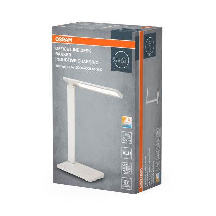 Osram - LED prigušiva stona lampa OFFICE LINE LED/17W/230V 3000/4000/6500K bela