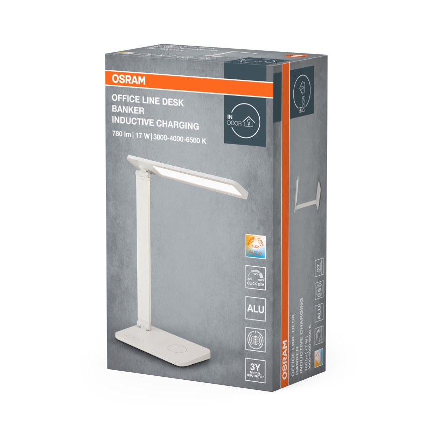 Osram - LED prigušiva stona lampa OFFICE LINE LED/17W/230V 3000/4000/6500K bela