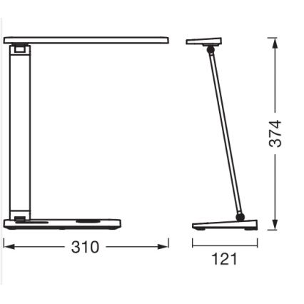 Osram - LED prigušiva stona lampa OFFICE LINE LED/17W/230V 3000/4000/6500K bela