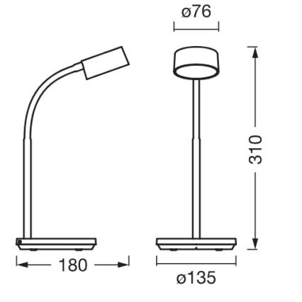 Osram - prigušiva LED stona lampa OFFICE LINE LED/4,8W/230V 3000/4000/6500K bela