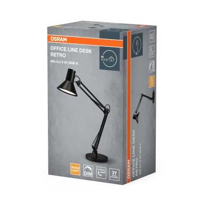 Osram - LED prigušiva stona lampa OFFICE LINE LED/9W/230V 3000K crna