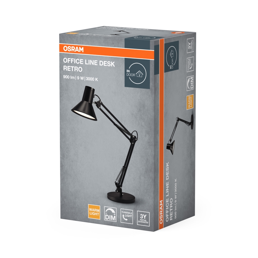 Osram - LED prigušiva stona lampa OFFICE LINE LED/9W/230V 3000K crna