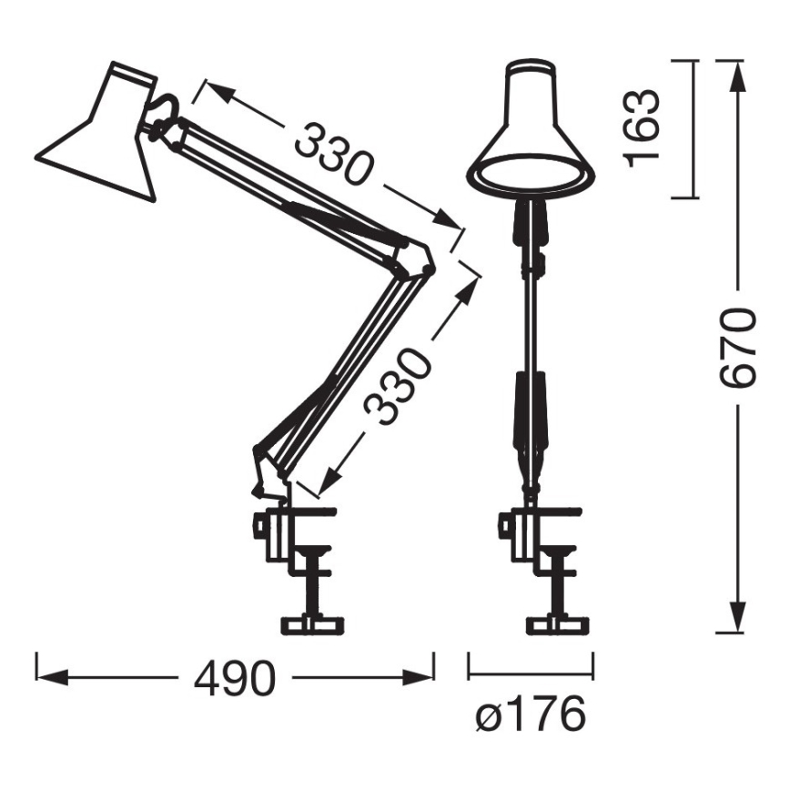 Osram - prigušiva LED stona lampa sa klipsom OFFICE LINE LED/9W/230V 3000K crna
