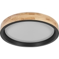 Osram - LED prigušiva stropna svetiljka MARIANO LED/24W/230V Ø 41 cm hrast/crna