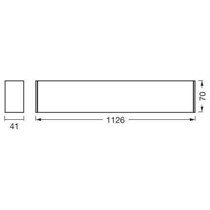 Osram - LED prigušiva stropna svetiljka OFFICE LINE LED/11/20/30W/230V 4000K 112,6 cm crna