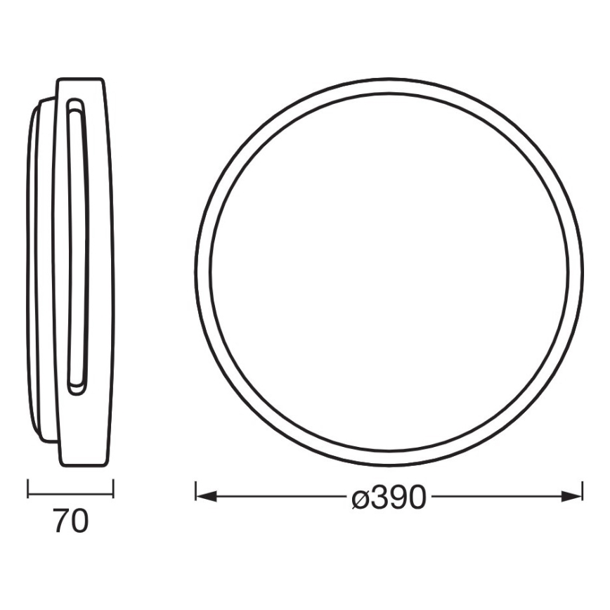 Osram - LED prigušiva plafonska svetiljka ORBIS WOODBURRY LED/24W/230V prečnik 39 cm bež