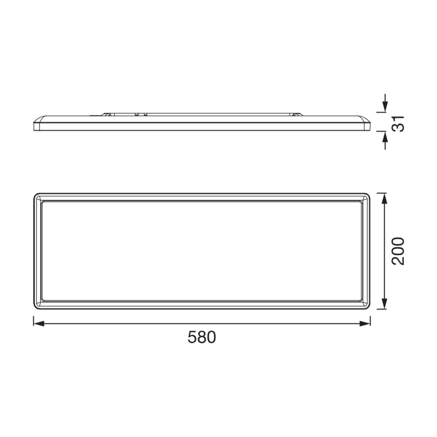 Osram - LED prigušiva plafonsko svetlo za kupatilo PLANON EASYFIX LED/24W/230V 2600-6000K 20x58 cm IP54 crna + daljinski upravljač