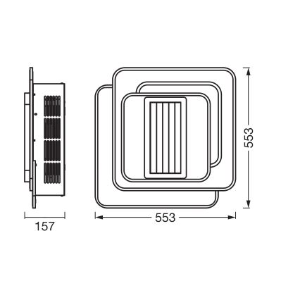 Osram - LED prigušiva stropna svetiljka sa ventilatorom CEILING FAN LED/55W/230V 3000-6500K bela + daljinski upravljač