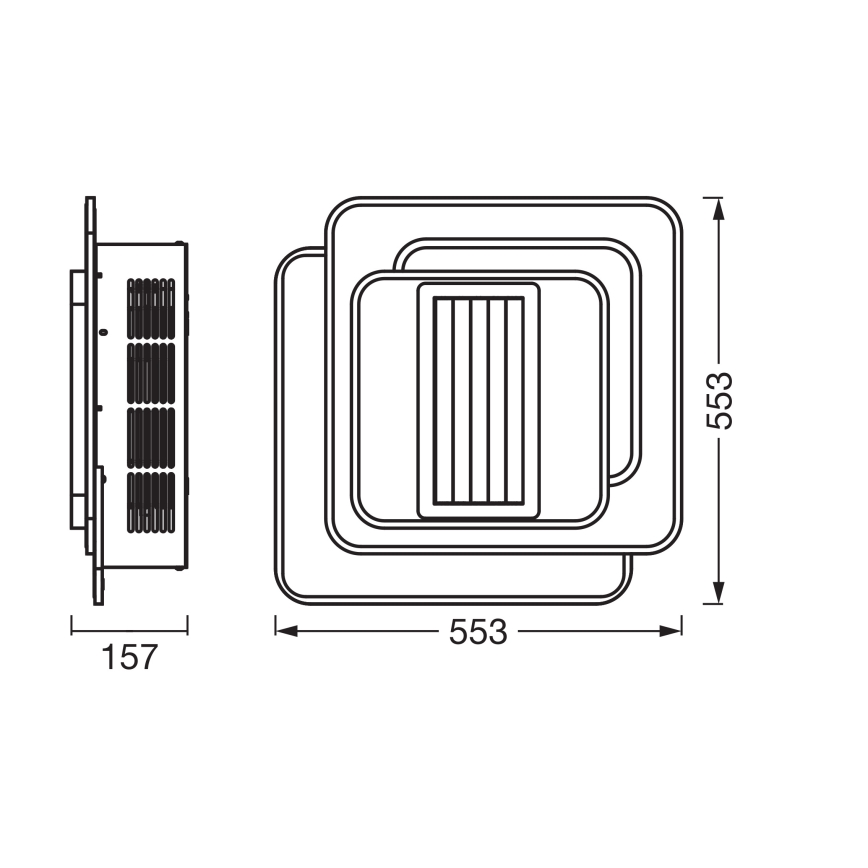 Osram - LED prigušiva stropna svetiljka sa ventilatorom CEILING FAN LED/55W/230V 3000-6500K bela + daljinski upravljač