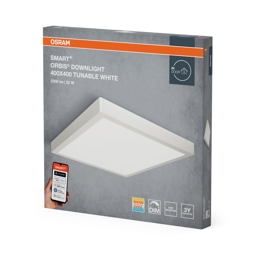 Osram - LED prigušiva stropno svetlo SMART+ DOWNLIGHT LED/22W/230V 40x40 cm 3000-6500K Wi-Fi