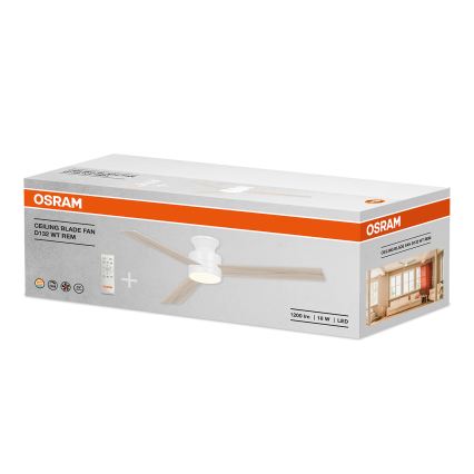 Osram - LED prigušiva. stropni ventilator BLADE LED/18W/230V 3000/4000/6000K + daljinski upravljač