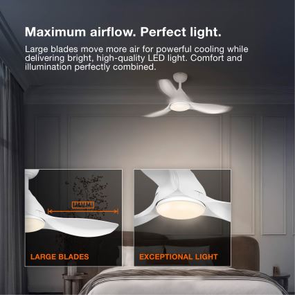 Osram - prigušiva plafonski LED ventilator FOHN LED/18W/230V 3000/4000/6500K + daljinski upravljač