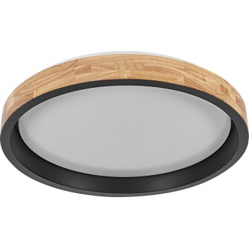 Osram - LED prigušiva stropno svetlo MARIANO LED/36W/230V prečnik 51 cm hrast/crna