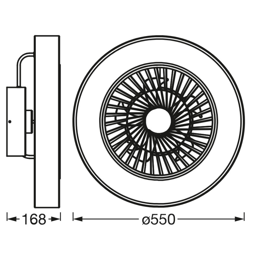 Osram - LED prigušiva stropna svetiljka sa ventilatorom SMART+ LED/78W/230V 3000-6500K Wi-Fi + daljinski upravljač