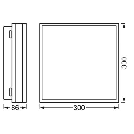 Osram - LED prigušiva stropno svetlo SMART+ MAGNET LED/24W/230V 30x30 cm 3000-6500K Wi-Fi