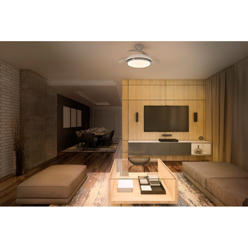 Osram - LED prigušiva plafonska svetiljka sa ventilatorom LEVECHE LED/36W/230V 3000/4000/6500K + daljinsko upravljanje