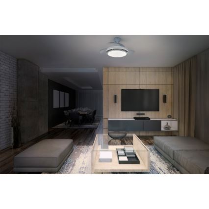 Osram - LED prigušiva plafonska svetiljka sa ventilatorom LEVECHE LED/36W/230V 3000/4000/6500K + daljinsko upravljanje