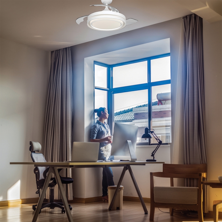 Osram - LED prigušiva plafonska svetiljka sa ventilatorom PONIENTE LED/36W/230V 3000/4000/6500K + daljinski upravljač