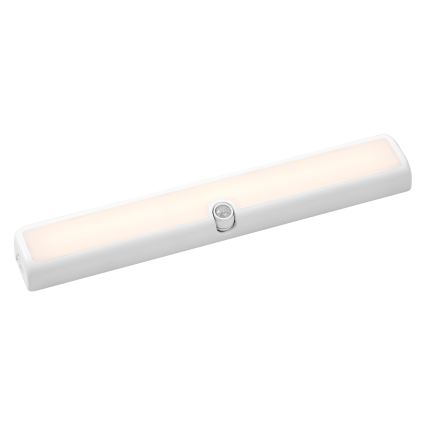 Osram - LED prigušiva svetlo za montažu ispod ormarića sa senzorom pokreta i sumraka LINEAR LED/3,8W/5V/3xAA 3000K 30 cm bela